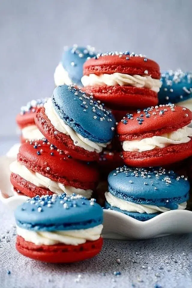 4th of July Macarons