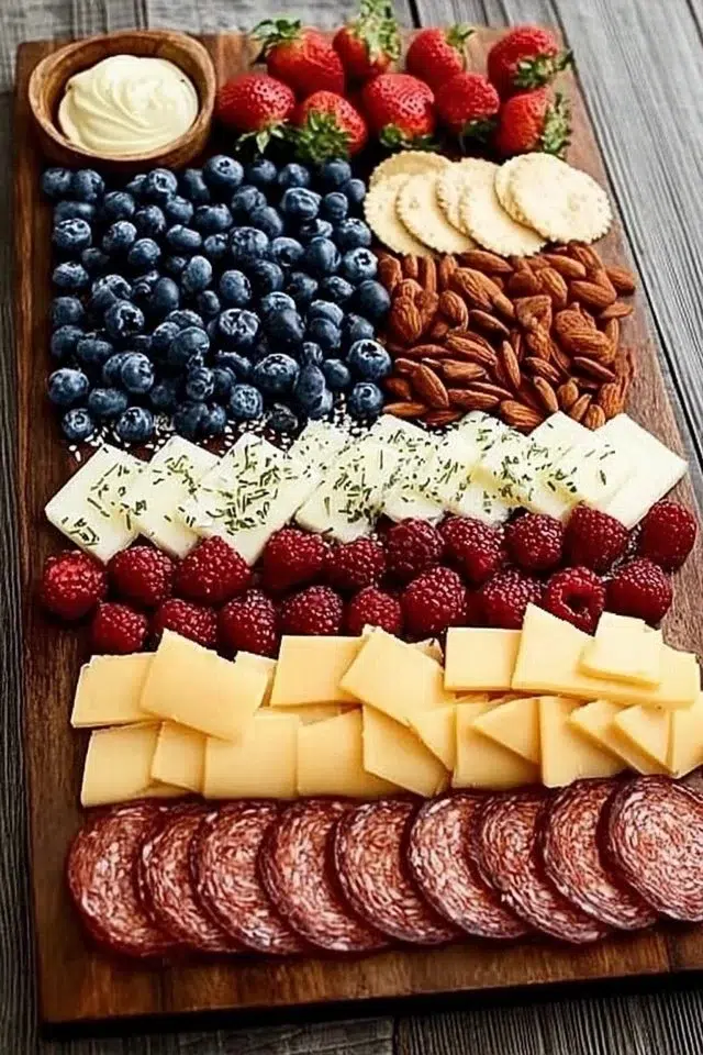 American Flag Charcuterie Board