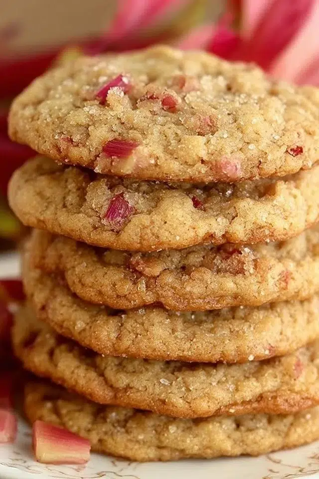 Brown Sugar Rhubarb Cookies