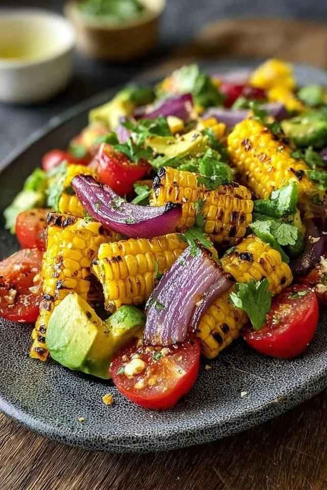 Charred Corn Avocado Salad