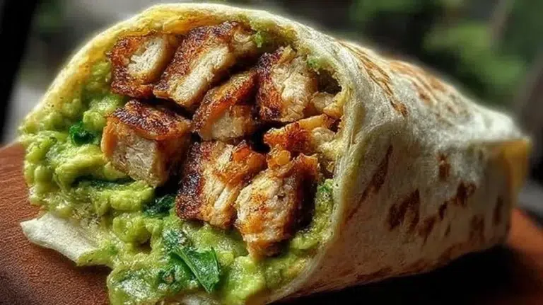 Delicious Chicken Avocado Wraps with fresh ingredients