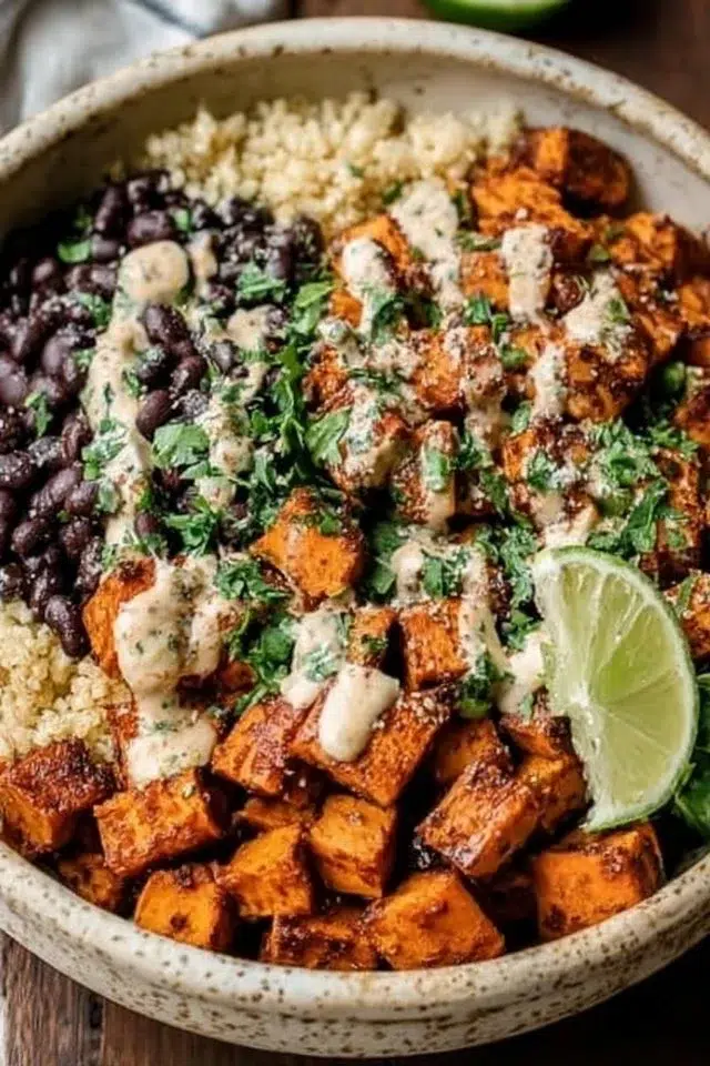 Chili-Lime Sweet Potato & Black Bean Bowls