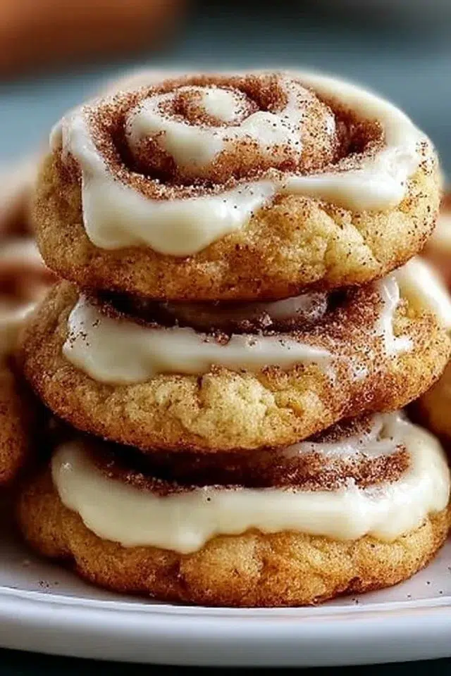 Cinnamon Roll Cheesecake Cookies That Melt in Your Mouth