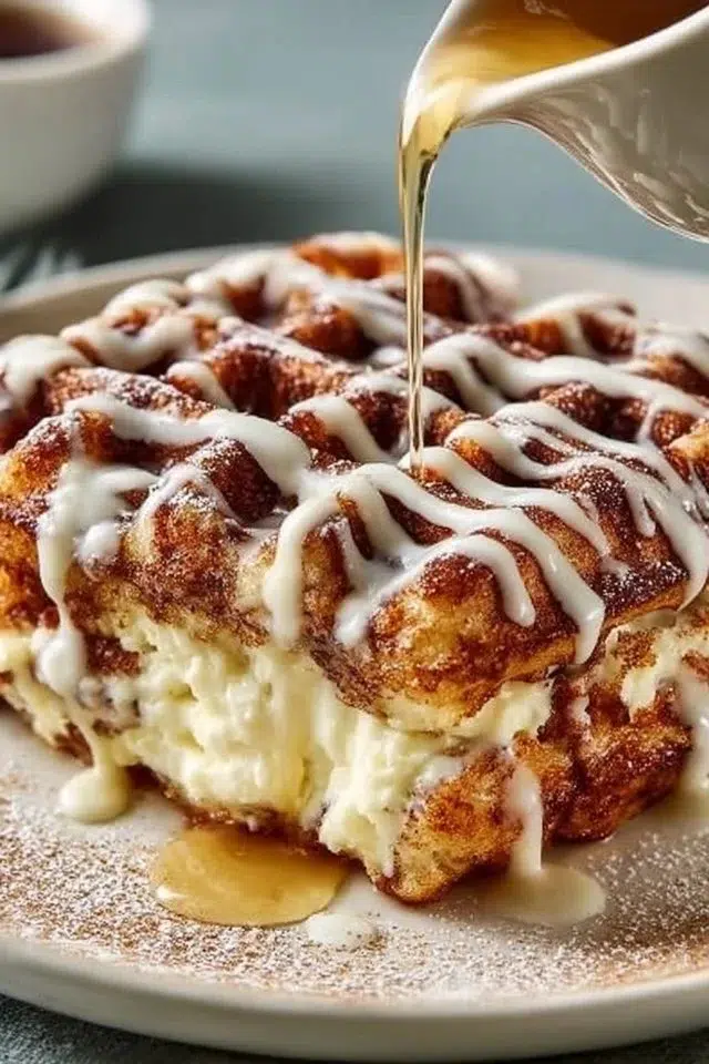 Cinnamon Roll Waffles Cream Cheese