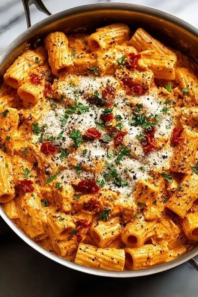 Cottage Cheese Rigatoni (High-Protein, Creamy Pasta)