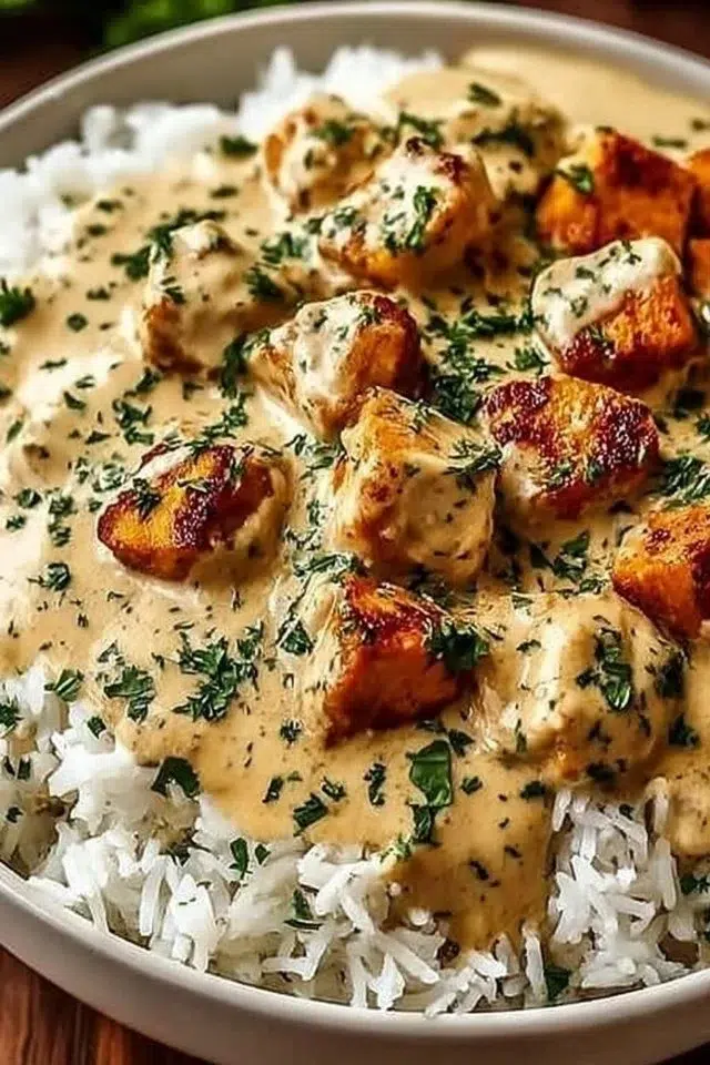 Creamy Smothered Chicken and Rice