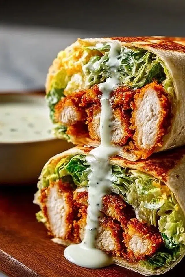 Crispy Chicken Caesar Wrap