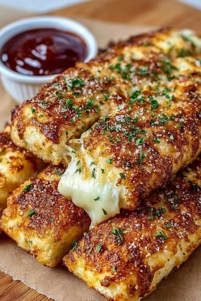 Crispy Sourdough Cheesy Breadsticks