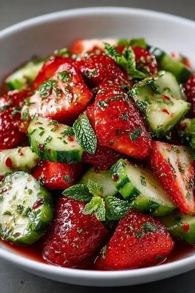 Cucumber Strawberry Salad