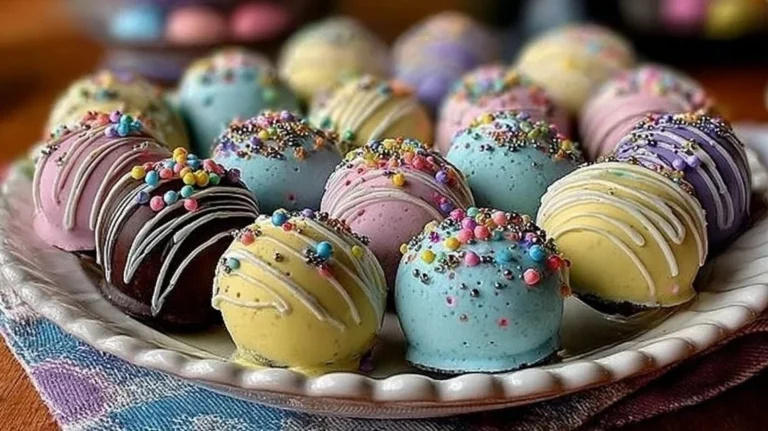 Colorful Easter Egg Oreo Balls decorated for the holiday