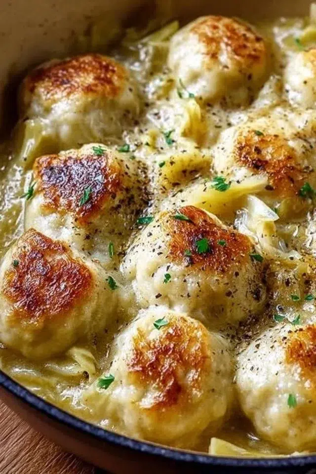 German Cabbage and Dumplings