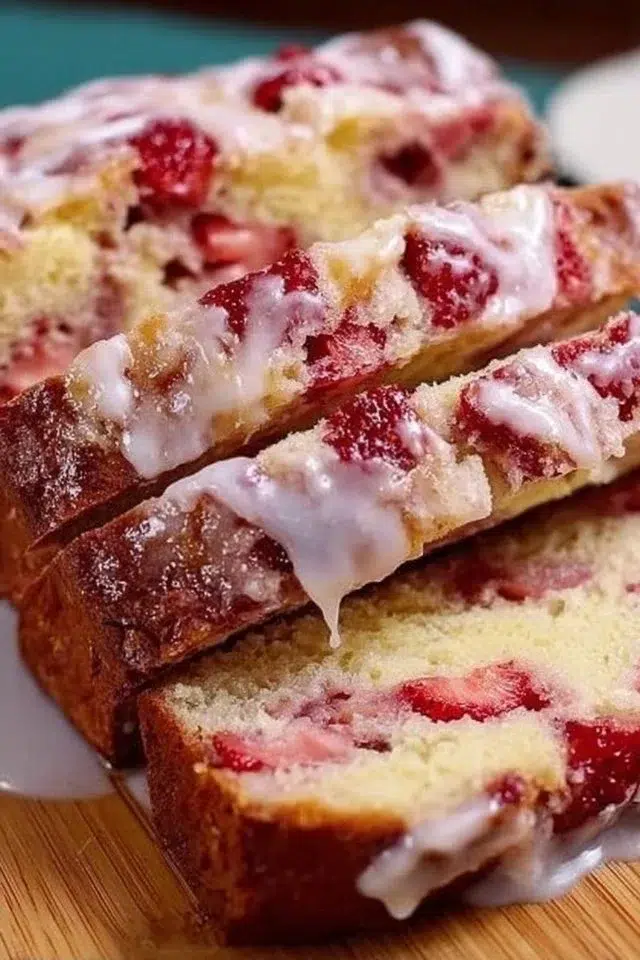 Glazed Strawberry Bread