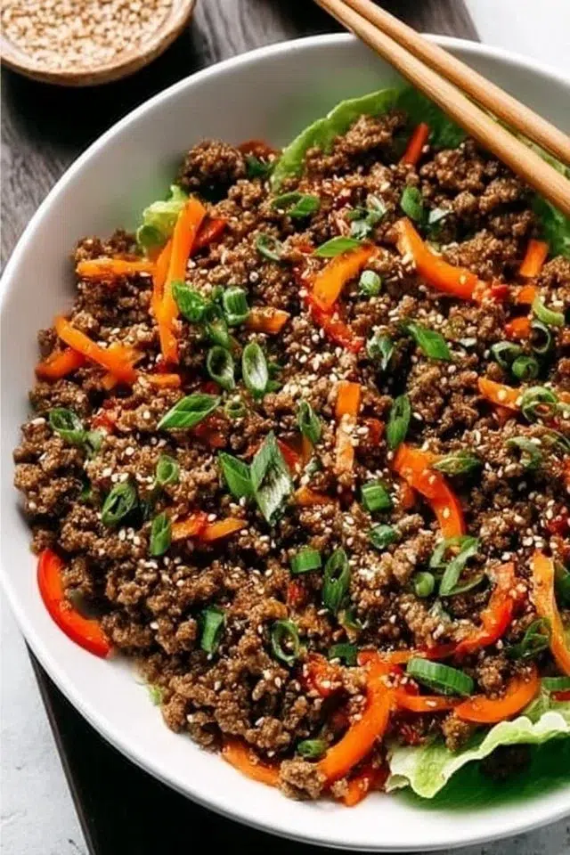 Ground Beef Lettuce Wraps