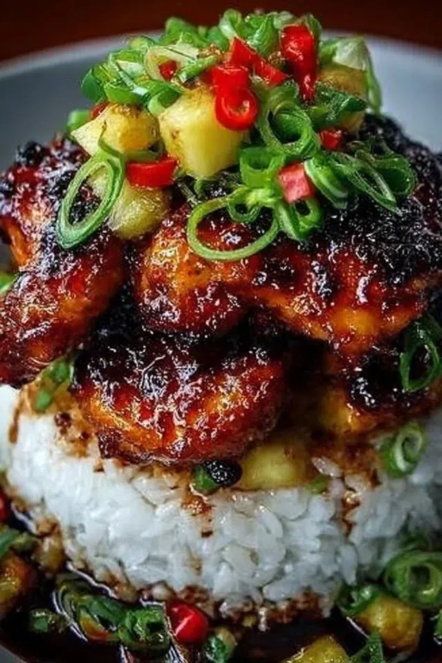 Hawaiian Turn Turn Chicken Stack