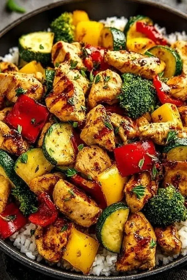 Healthy Chicken and Vegetables Skillet