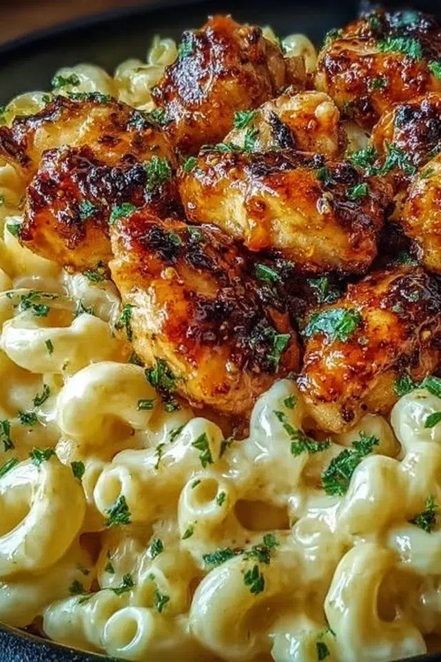 Honey Pepper Chicken Recipe Easy Sweet Spicy Dinner with Creamy Mac and Cheese