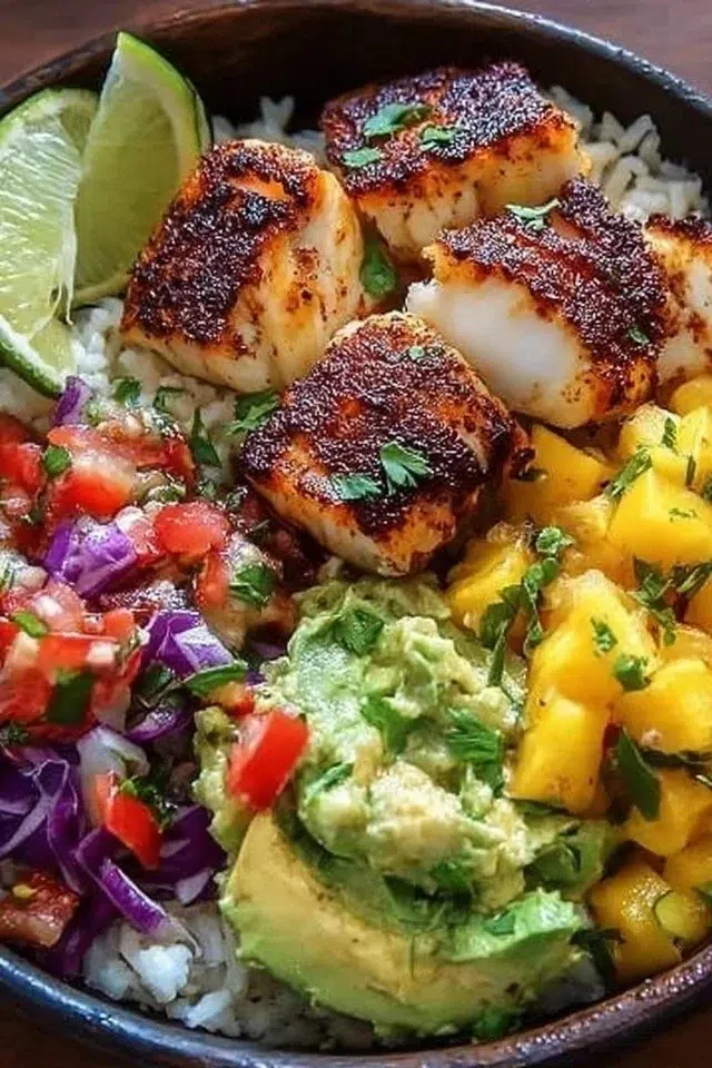 Low-Carb Fish Taco Bowls