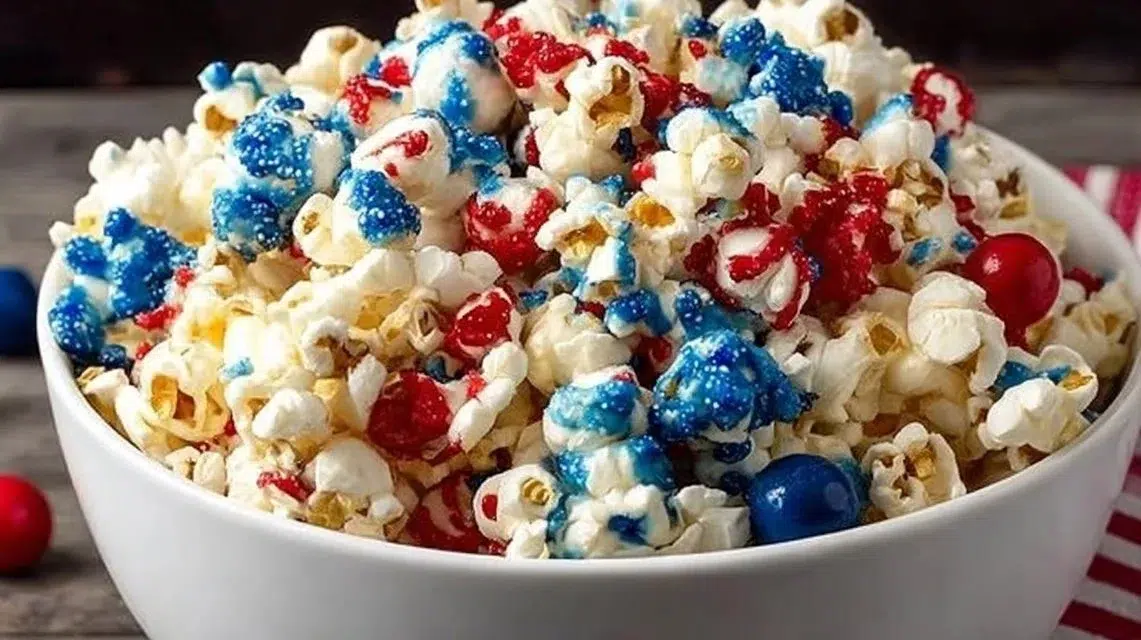 Colorful Patriotic Popcorn for festive celebrations and holidays
