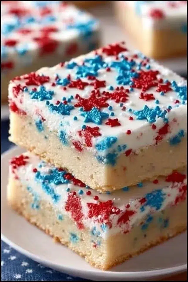 Patriotic Sugar Cookie Bars – Easy 4th of July Dessert Recipe