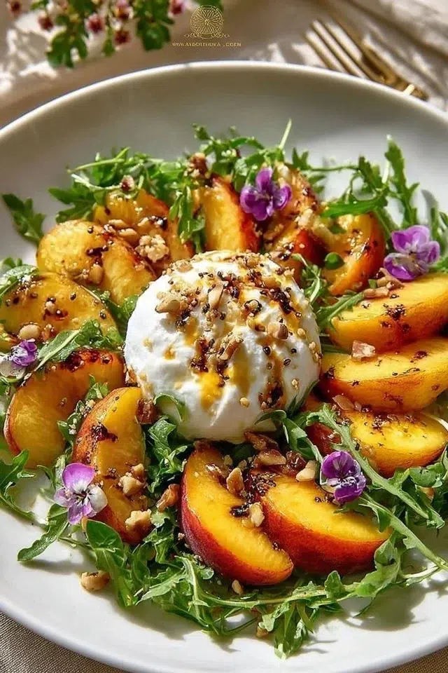 Peach Burrata Salad