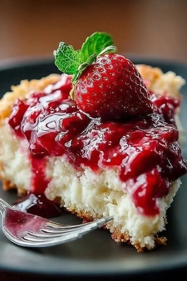 Quick and Delicious Strawberry Cheesecake Dump Cake