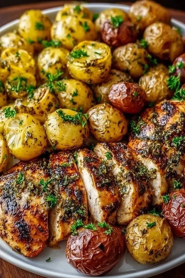 Sheet Pan Lemon Balsamic Chicken and Potatoes Made Easy!