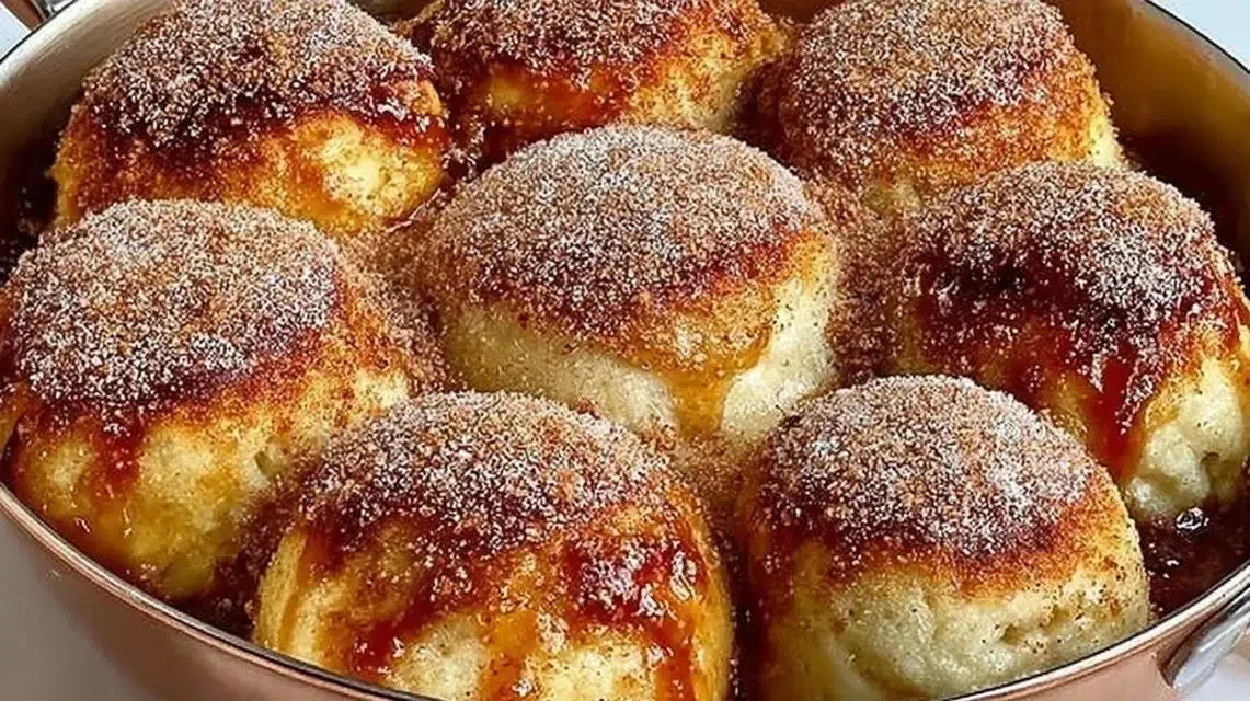 Delicious simple caramel apple pie bombs ready to be served.