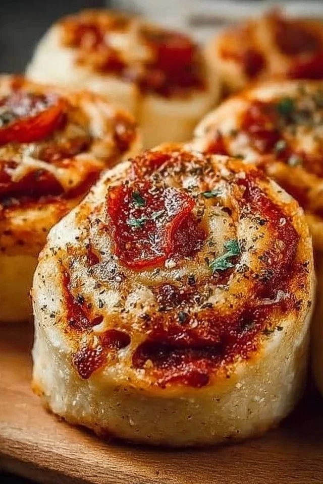 Sourdough Discard Pepperoni & Cheese Pizza Rolls