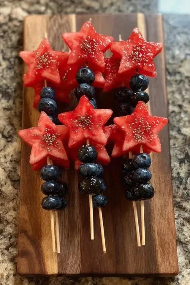 Star-Spangled Fruit Skewers