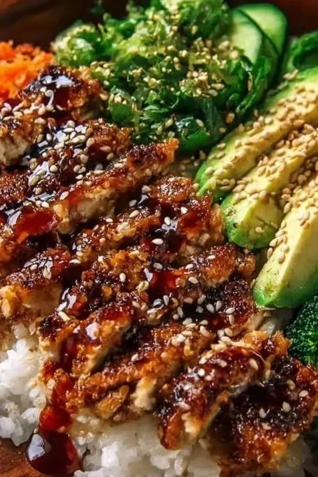 Sticky Chicken Bowls