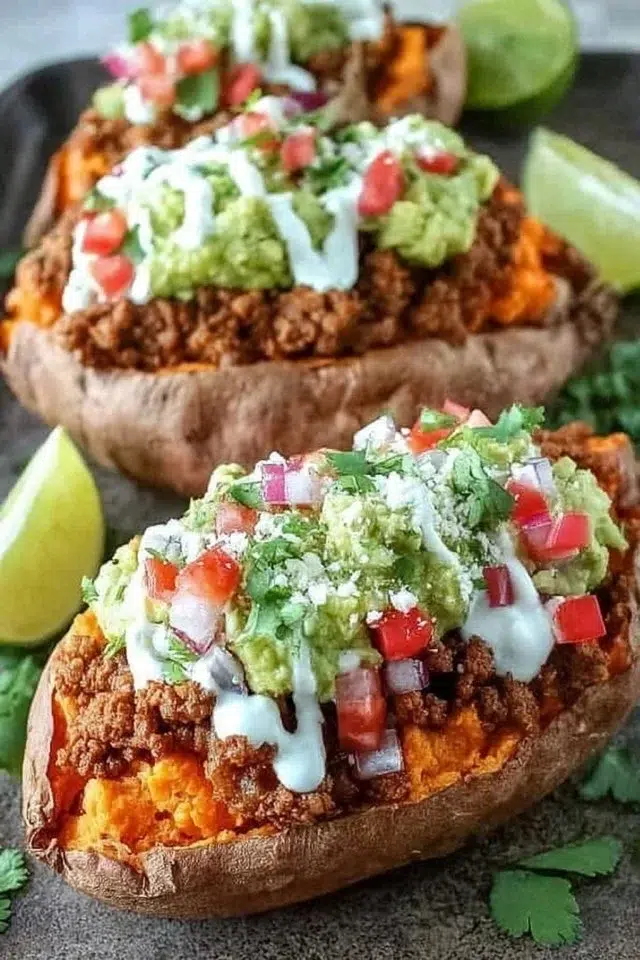 Taco Stuffed Sweet Potatoes