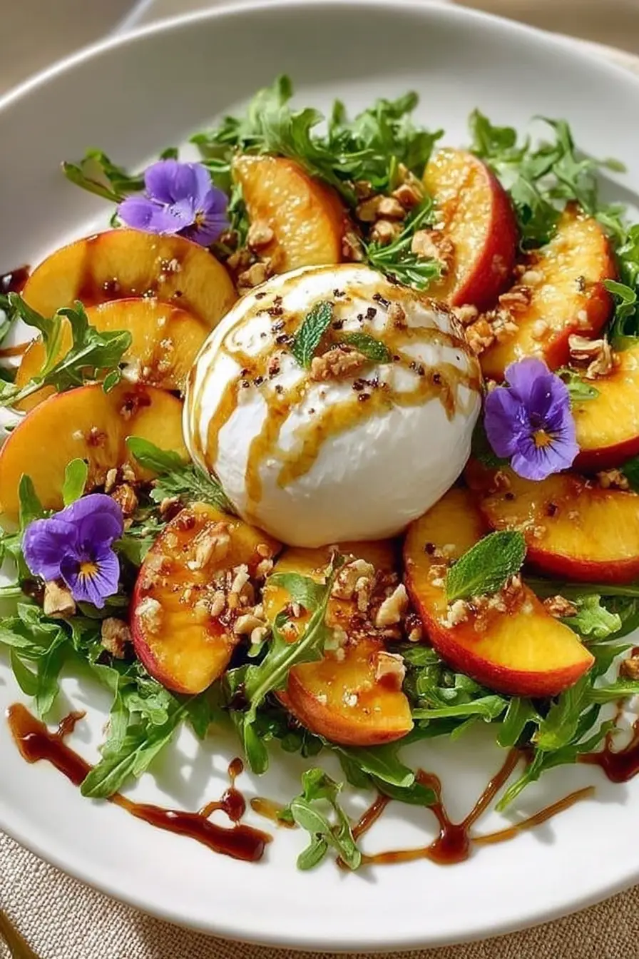 Peach Burrata Salad Easy Summer Salad Recipe