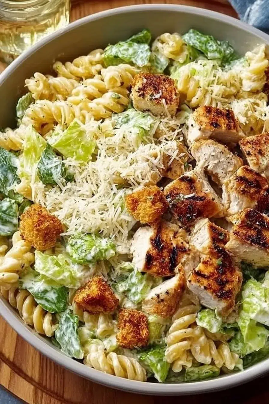 30-Minute Chicken Caesar Pasta Salad