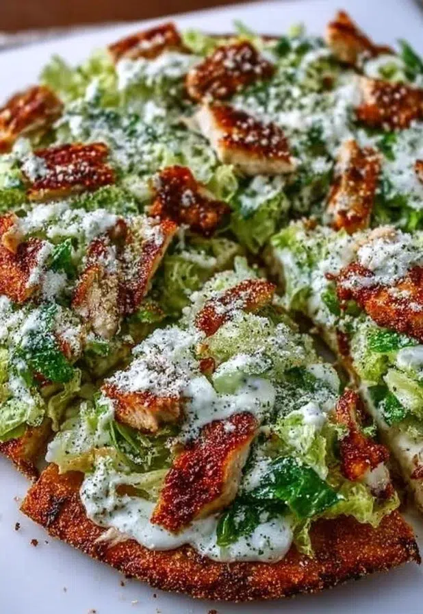 Chicken Caesar Salad Pizza