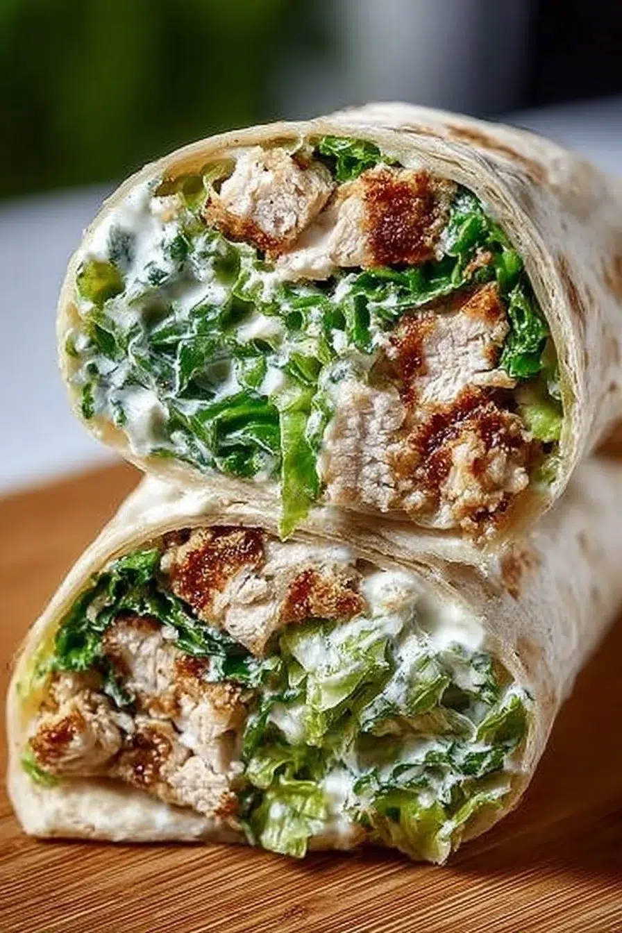 Chicken Caesar Salad Wraps