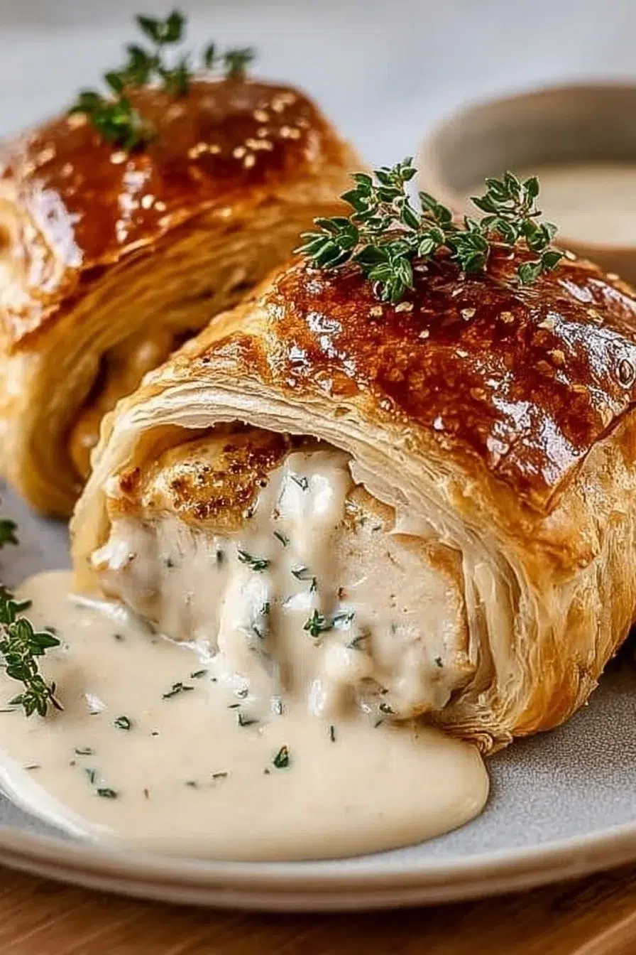 Chicken Wellington with Dijon Cream Sauce