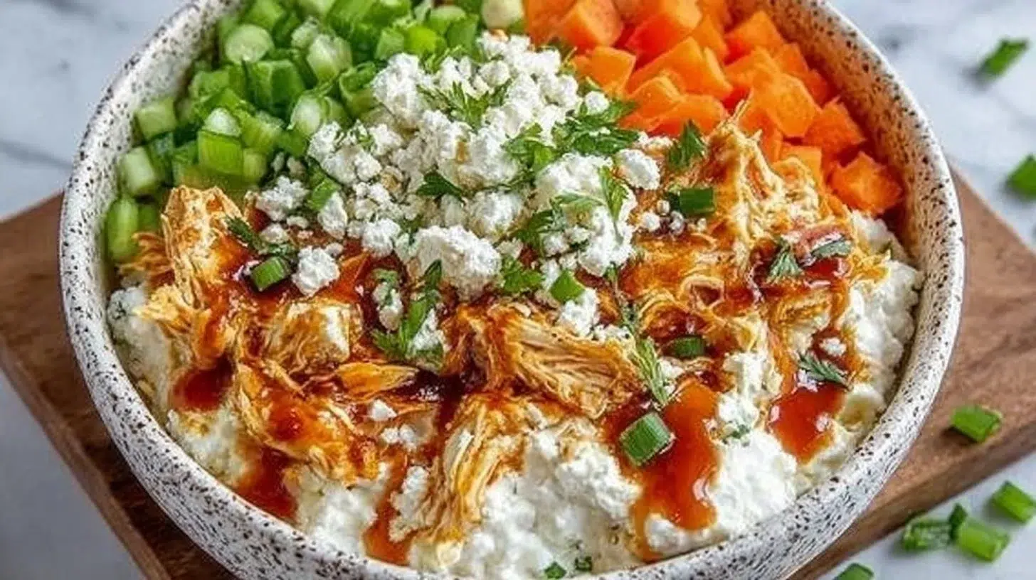 Healthy Cottage Cheese Dinner Bowl with toppings for a nutritious meal
