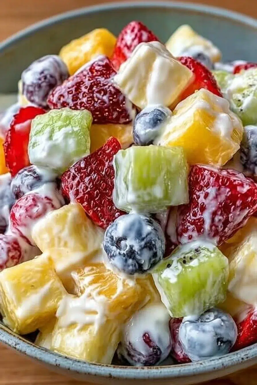 Creamy fruit salad recipe
