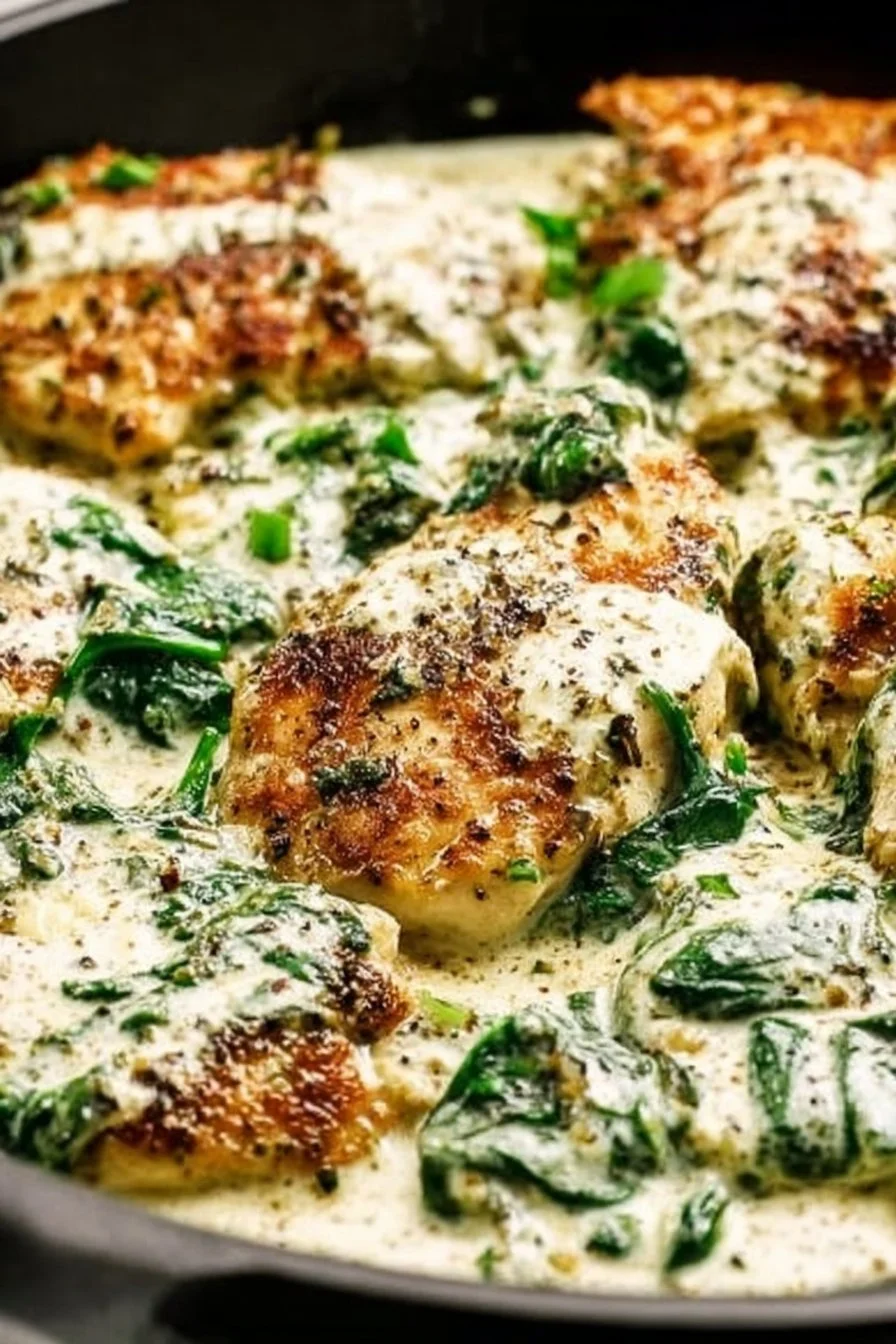 Creamy Spinach Garlic Chicken