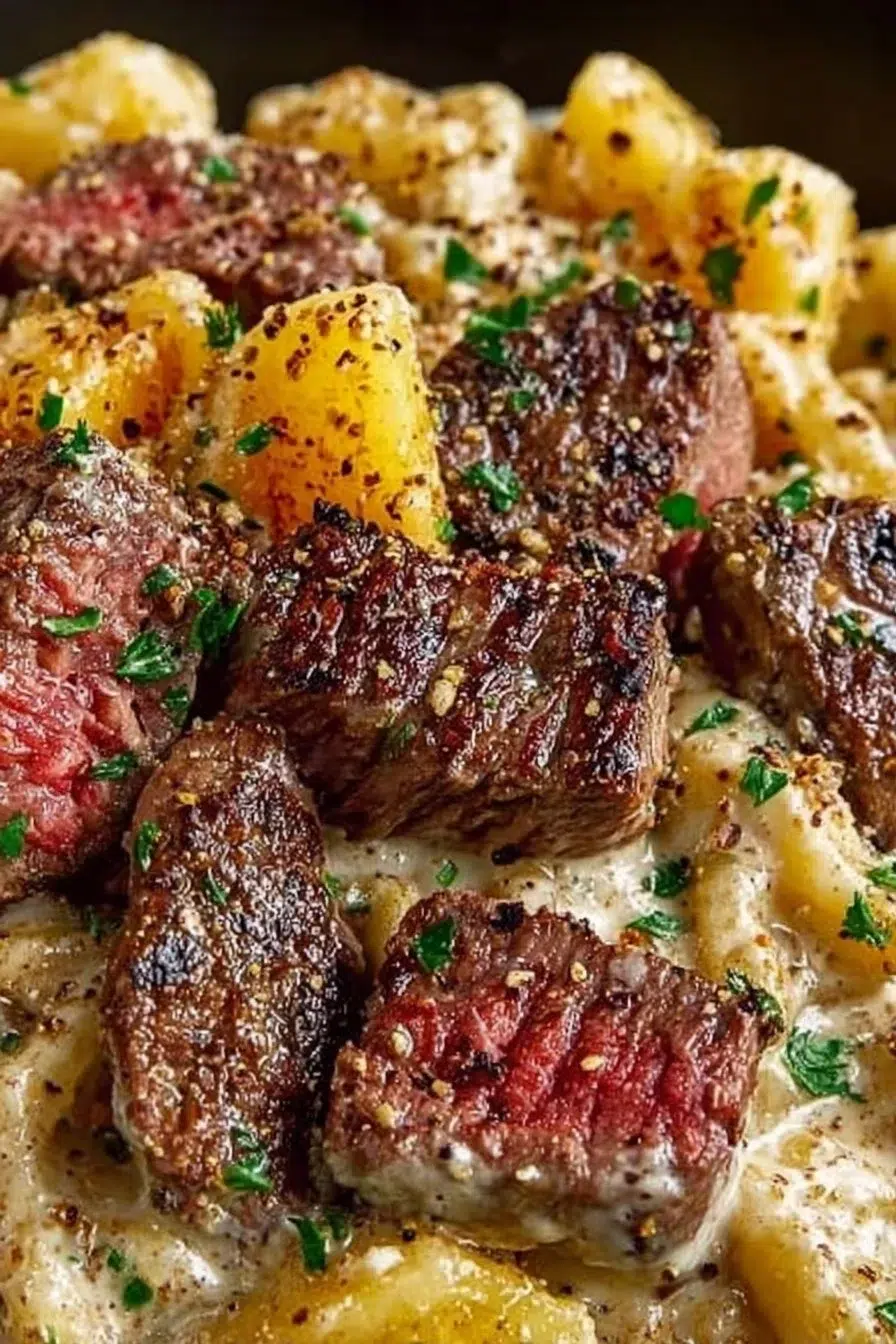 Decadent Creamy Steak Pasta Recipe : A Comforting Steak Dinner Idea You'll Crave