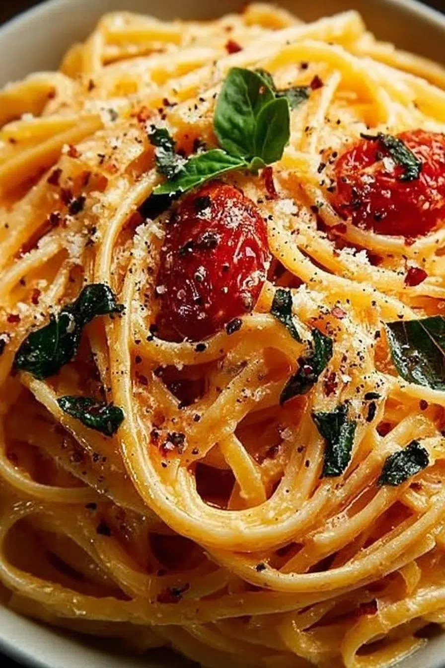 Delicious Tomato Butter Pasta : Quick &amp; Silky Recipe