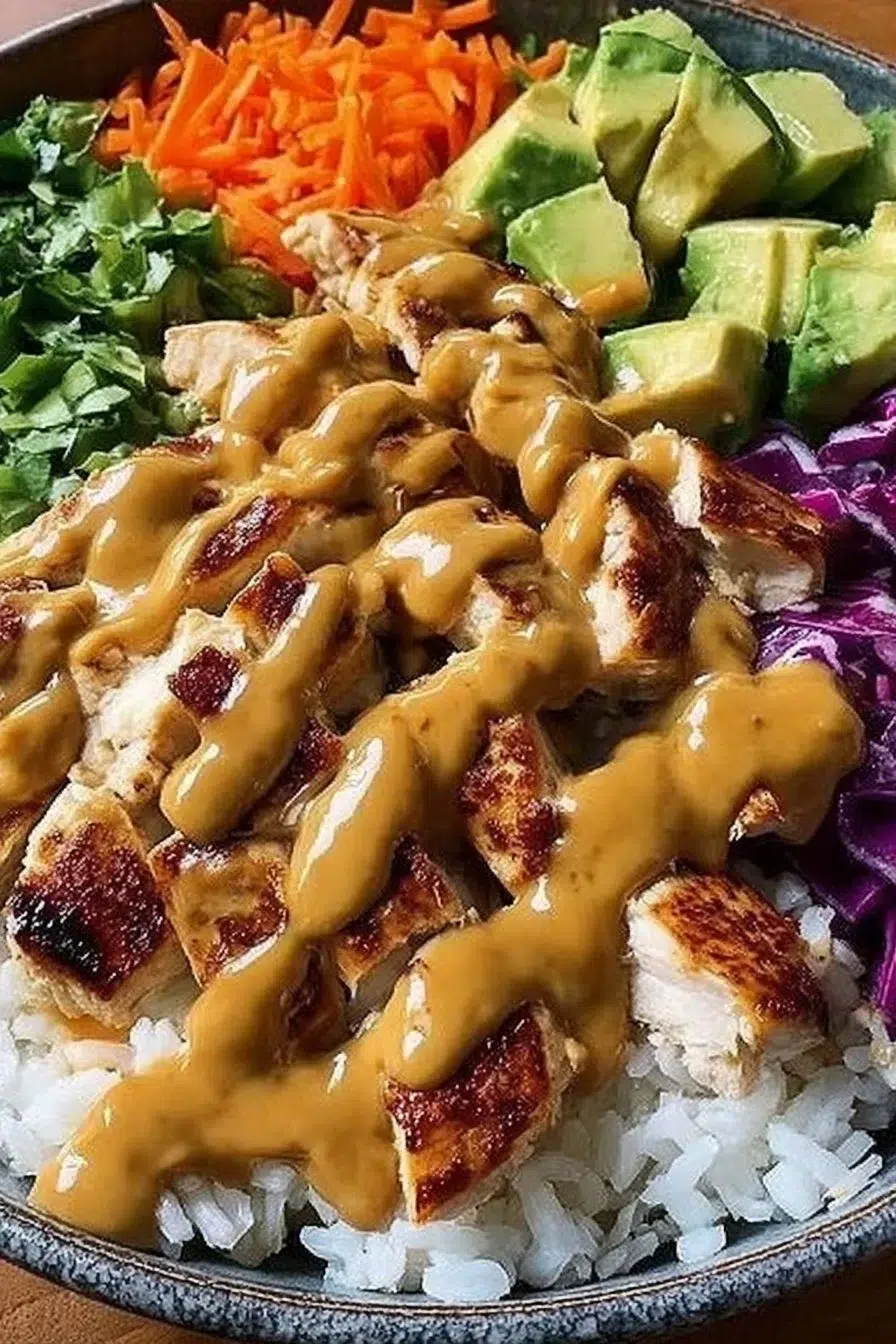 Create a Flavorful Thai Peanut Chicken Buddha Bowl in 30 Minutes!