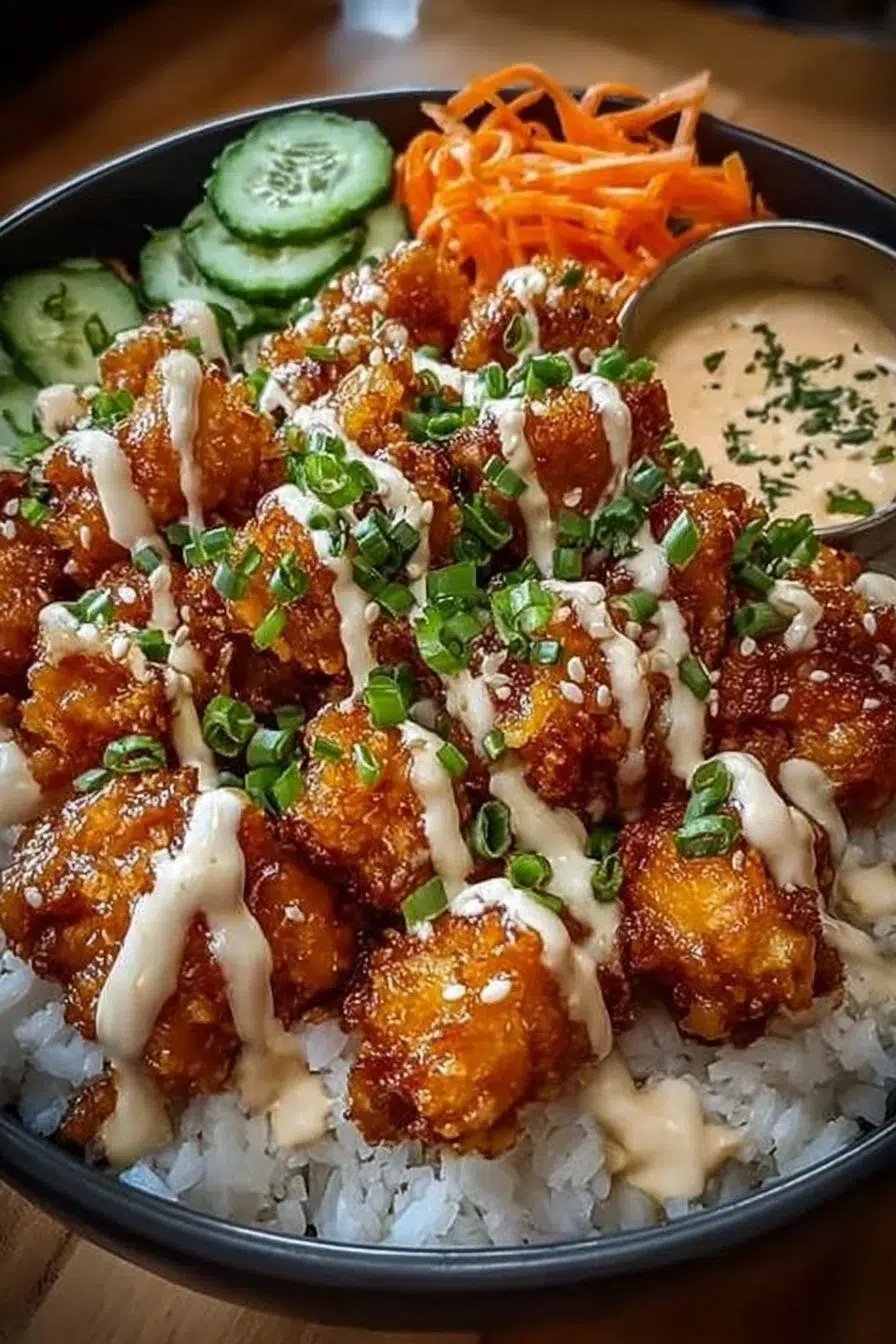 Crispy Bang Bang Chicken Bowl That Will Blow Your Mind