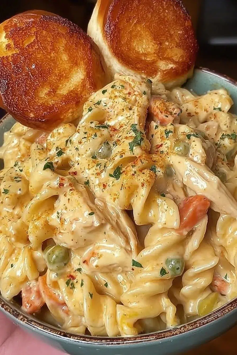 Crock Pot Chicken Pot Pie Pasta