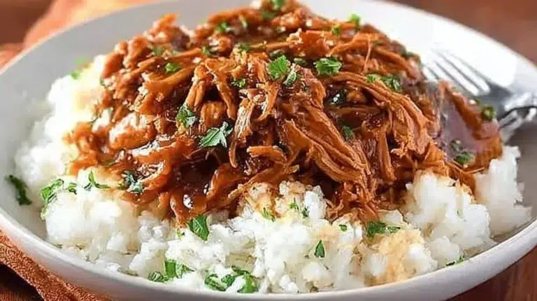 Delicious slow-cooked Crockpot Honey Garlic Chicken dish with vibrant flavors