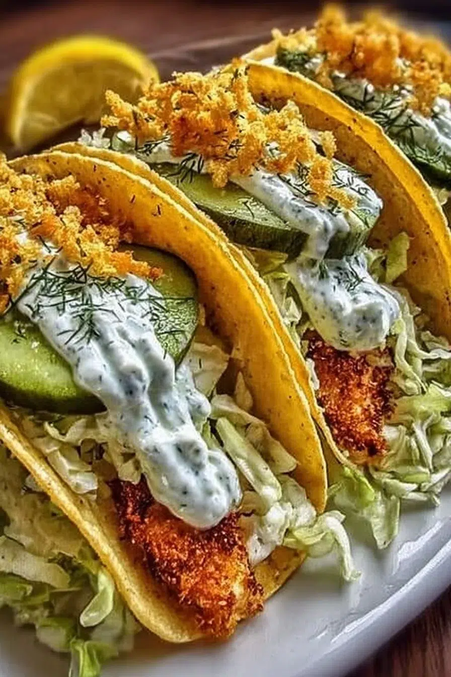 Easy Dill Pickle Ranch Smash Chicken Tacos