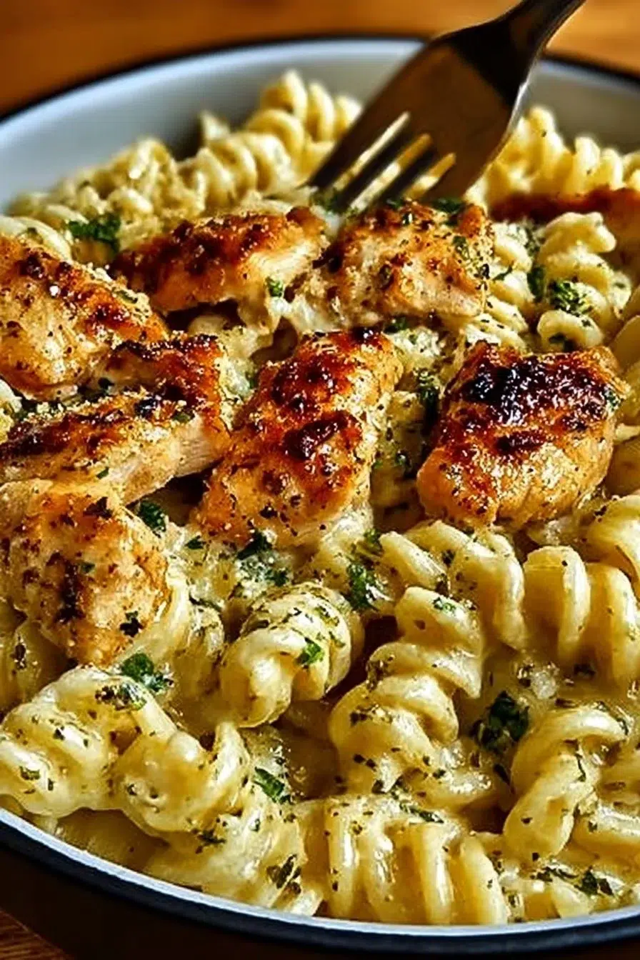 One Pot Garlic Parmesan Chicken Pasta