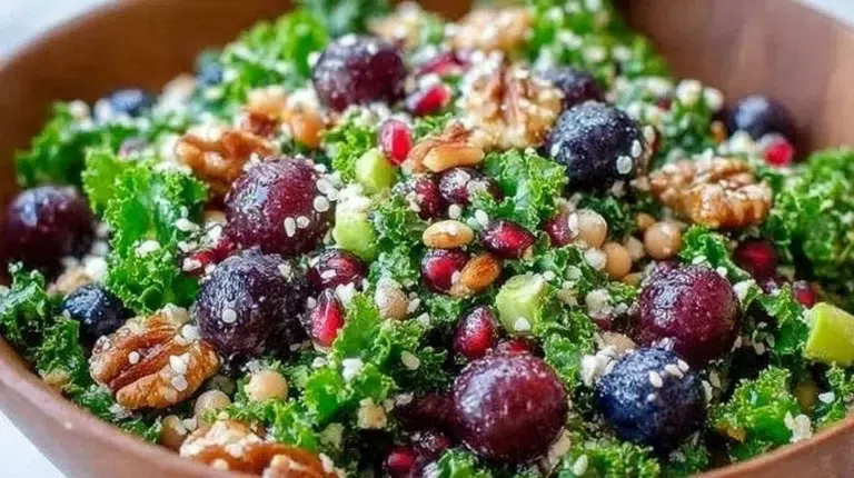 Colorful vegan superfood salad with fresh vegetables and healthy toppings