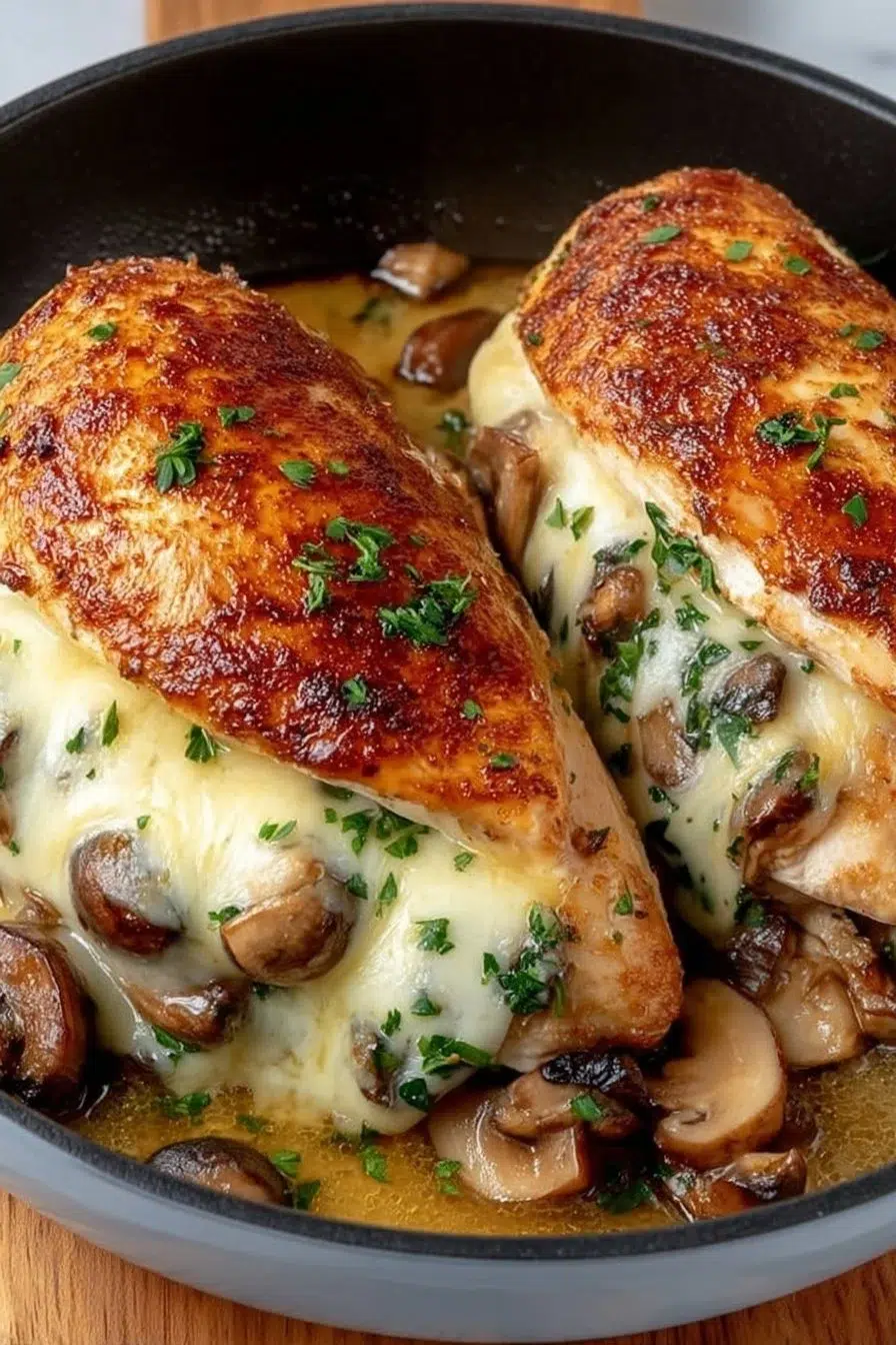 Flavorful Mushroom Stuffed Chicken Breast
