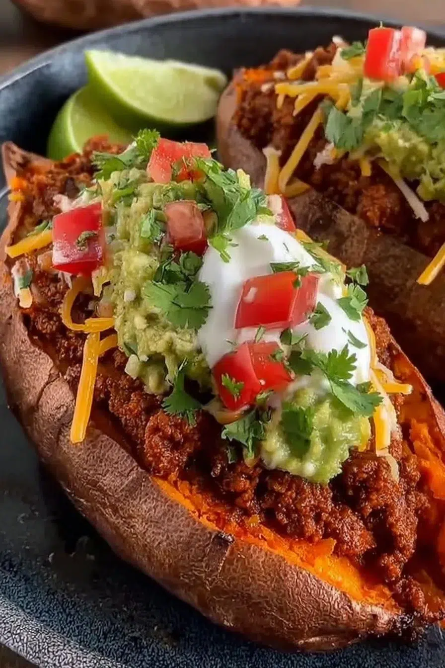 Taco Stuffed Sweet Potatoes